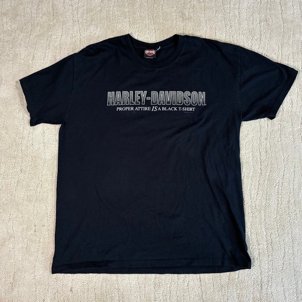 Y2K Harley Davidson Men XL Black Columbia TN Biker T-Shirt Motorcycle Grunge